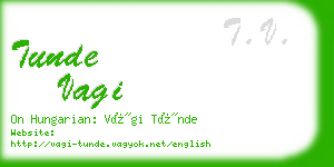 tunde vagi business card